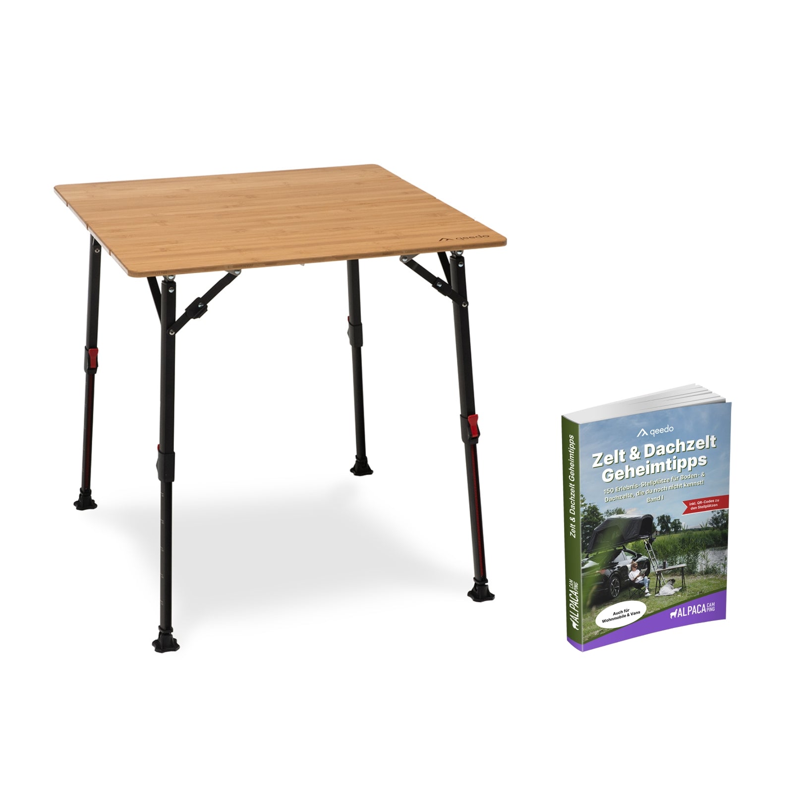 qeedo Quick Kimmy S 70x70 cm + AlpacaCamping Zelt & Dachzelt Geheimtipps - Band I