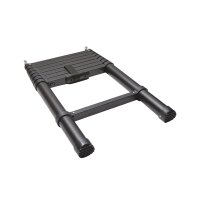 Vickywood Teleskopleiter Aluminium 230 cm schwarz für Hartschalen-Dachzelt CUMARU