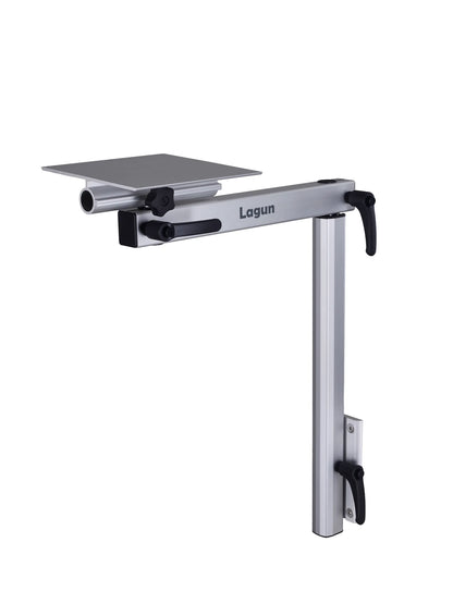 Lagun Table Leg Set with Swiveling &amp; Folding Under-Table Mounting Plate - Silver