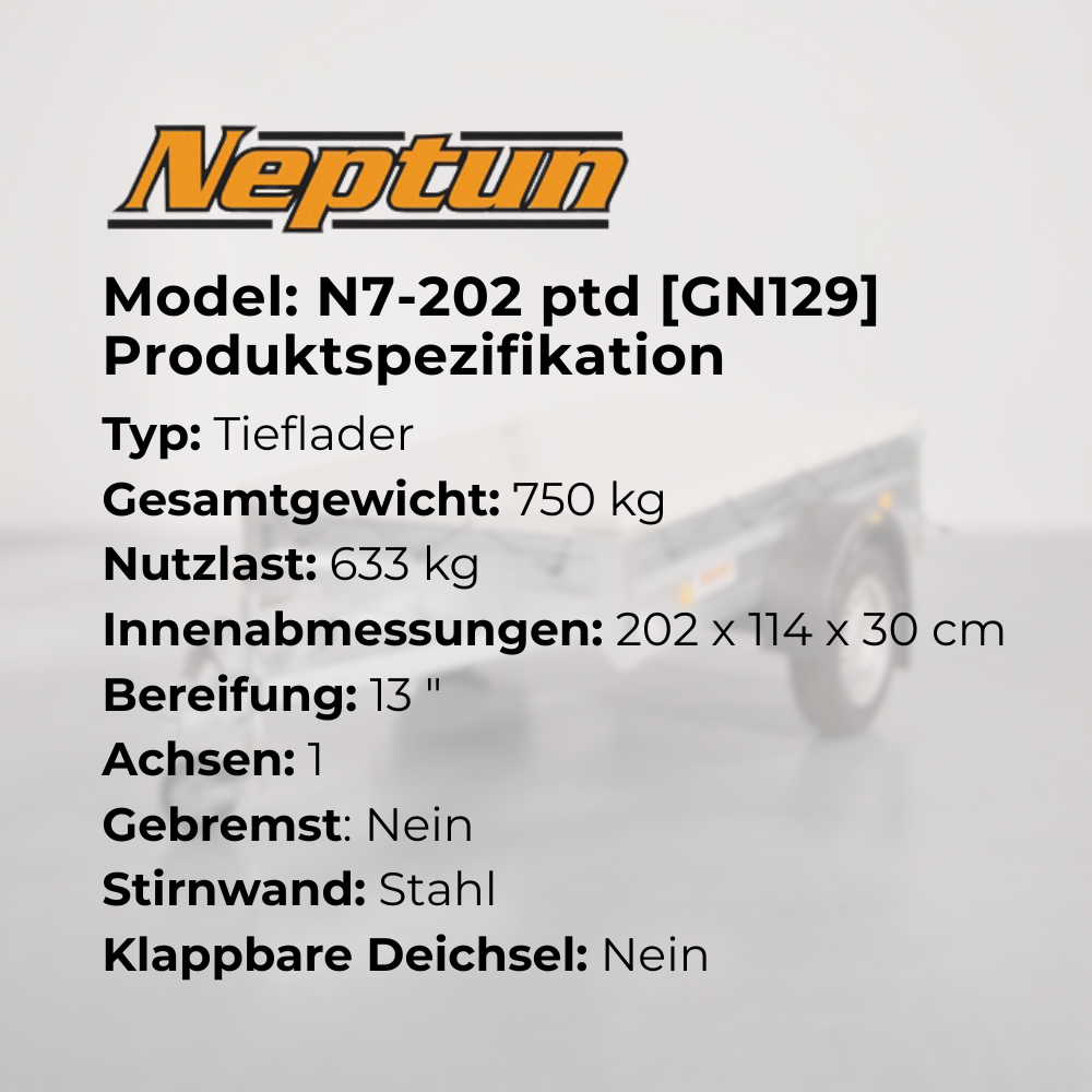 Neptun Pratik N7-202 ptw - PKW Anhänger