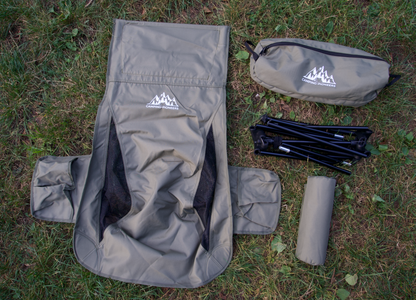 Compact camping chair "Smart Pioneer" - small pack size with plenty of storage space