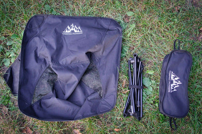 Compact camping chair "Smart Pioneer" - small pack size with plenty of storage space