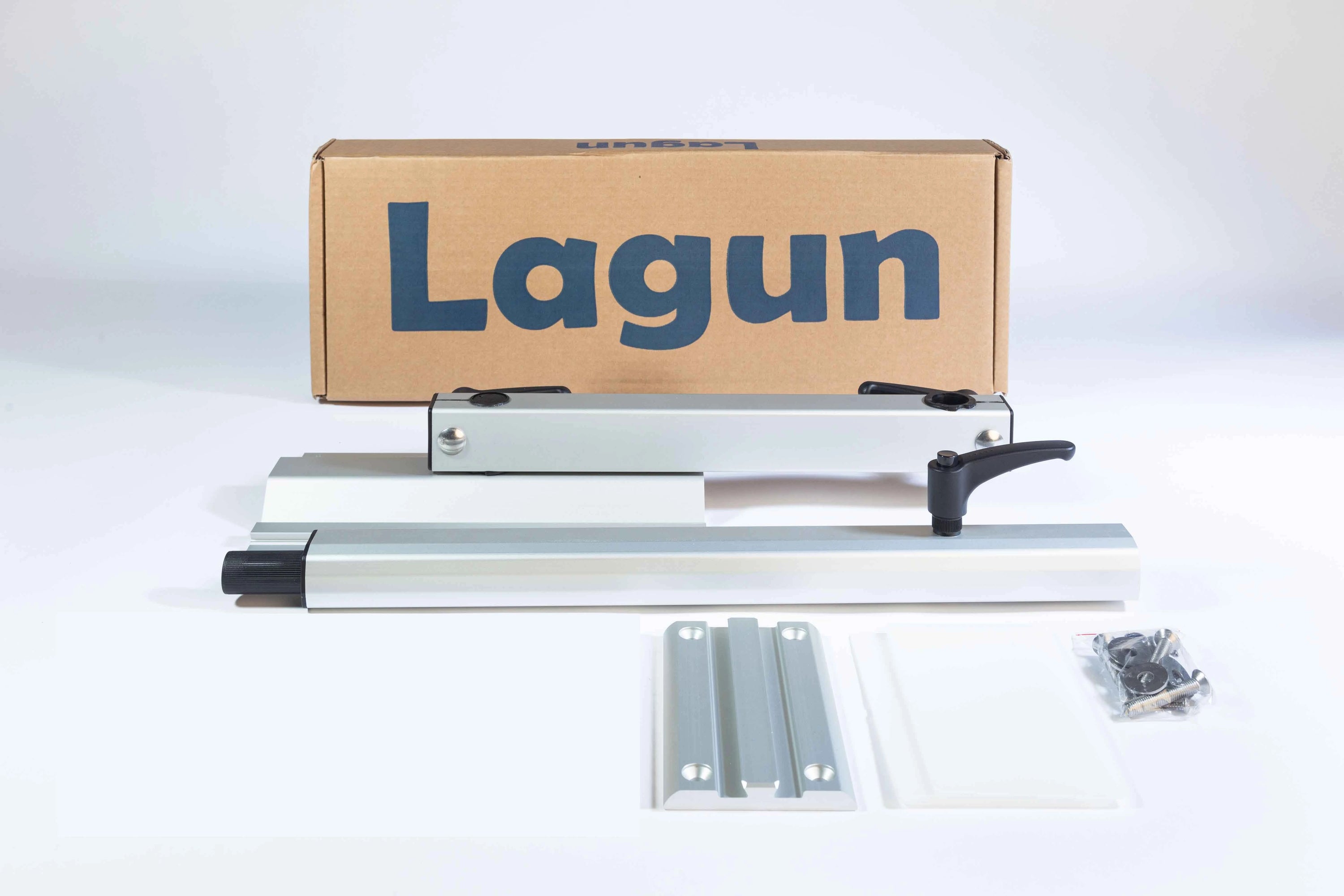 Lagun Tischgestell Set mit 400mm Tischbein - Silber