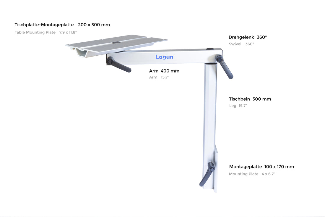 *B-Ware* Lagun Tischgestell - flexibler Wohnmobiltisch Bootstisch