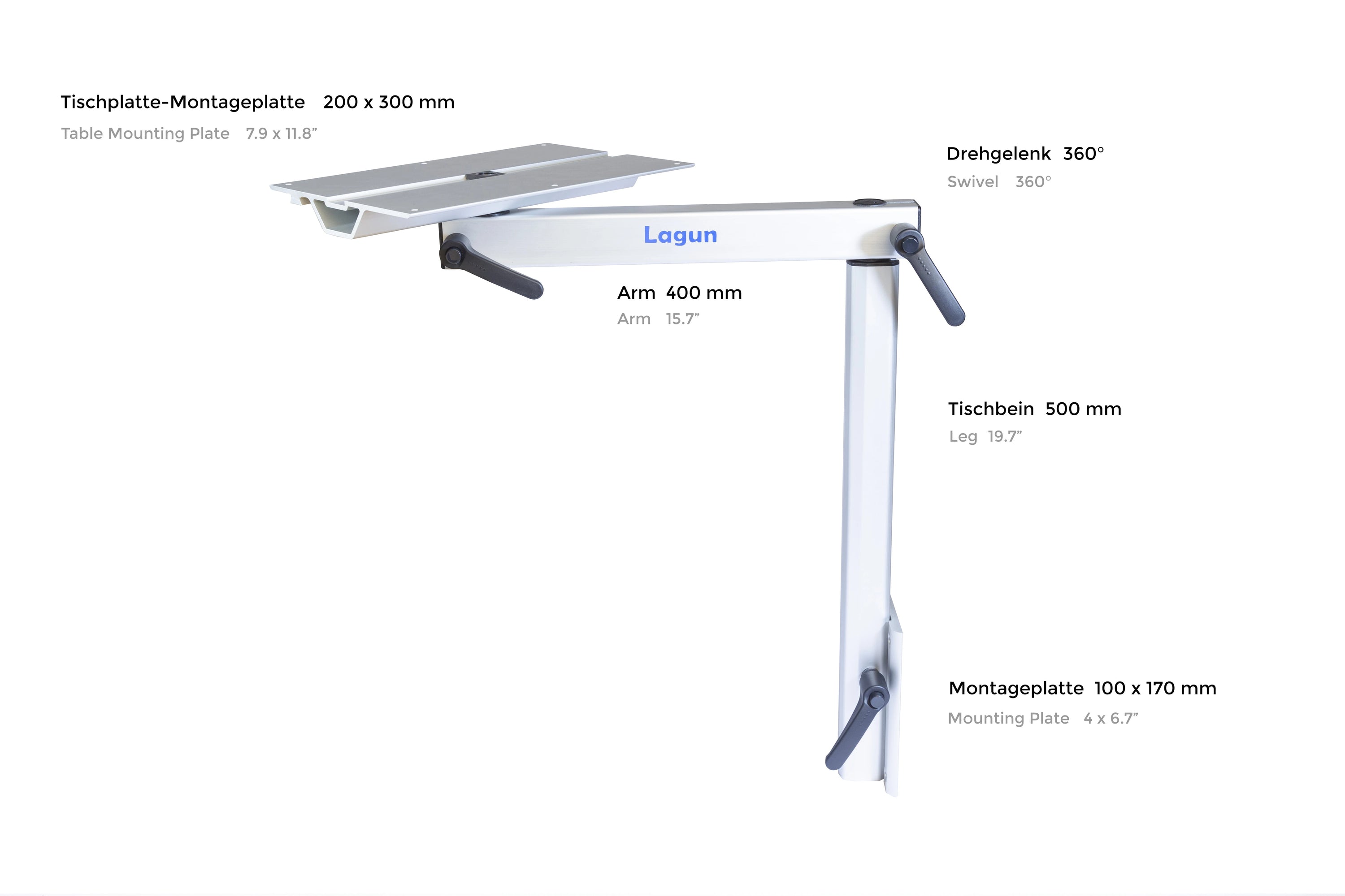 *Stock B* Structure de table Lagun - table flexible camping-car, table bateau