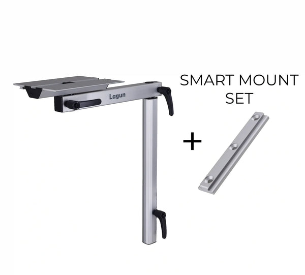 Lagun Tischgestell Set mit smarter Befestigungsplatte - Silber