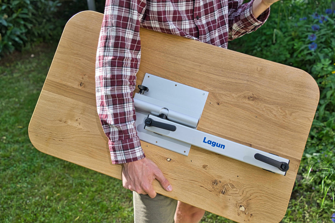 *C-Ware* Lagun Tischgestell-Set silber mit dreh- und klappbarer Befestigungsplatte