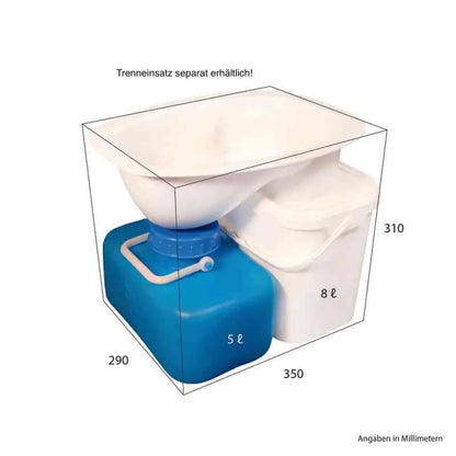 Container set for dry toilet separation toilet self-assembly urine canister + for solids