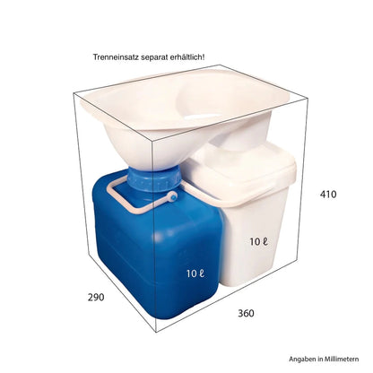 Container set for dry toilet separation toilet self-assembly urine canister + for solids