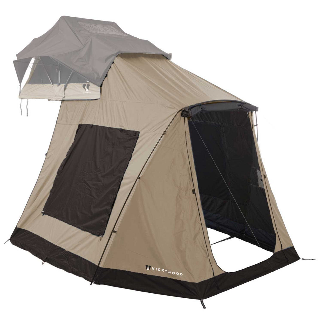 Vickywood Vorzelt zu Dachzelt LITTLE BAMBOO 125 Gen 2.0 coffee