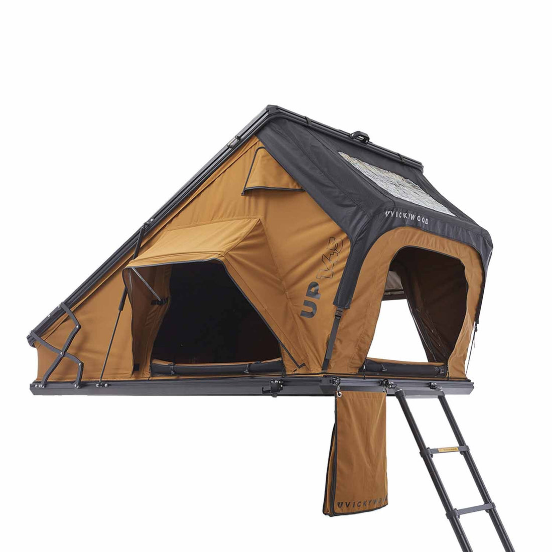 Vickywood Alu-Hartschalen Dachzelt CUMARU UP 145 goldbraun