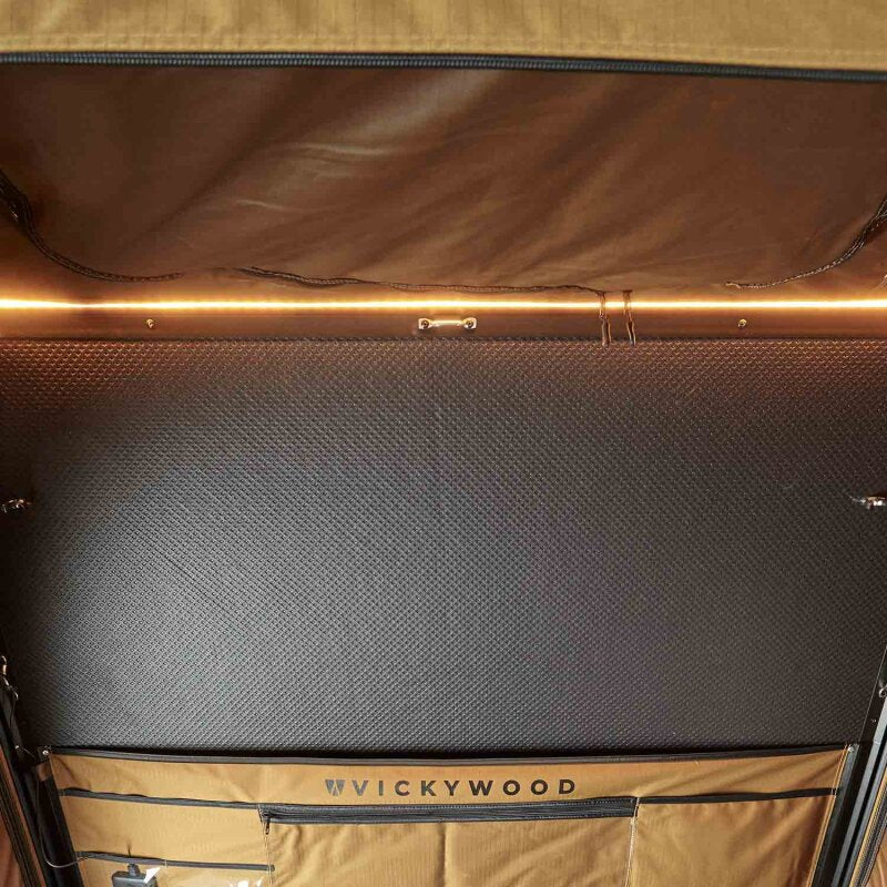Vickywood Alu-Hartschalen Dachzelt CUMARU UP 145 goldbraun