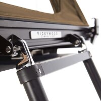 Vickywood Teleskopleiter Aluminium 230 cm schwarz für Hartschalen-Dachzelt CUMARU